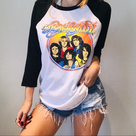 aerosmith baseball tee